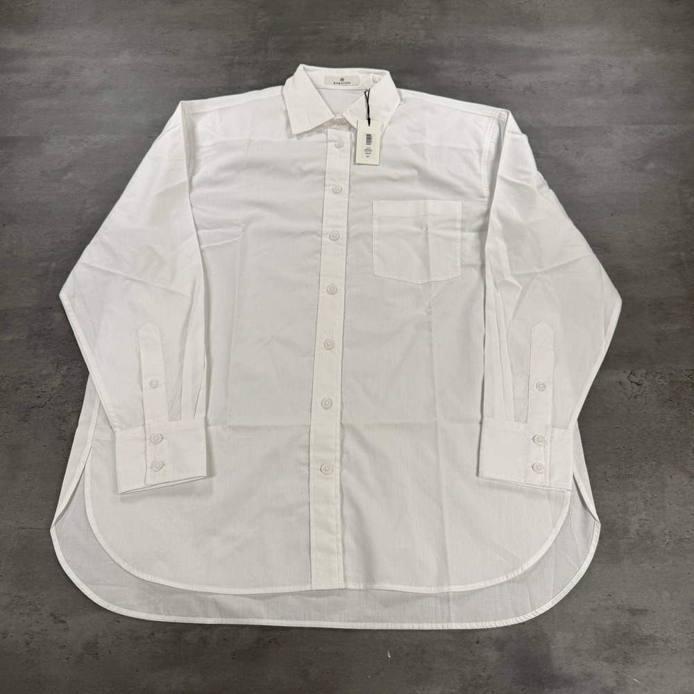 Aritzia Babaton Archive Shirt 2XS Everyday Luxury White Button Down Linen Feel
